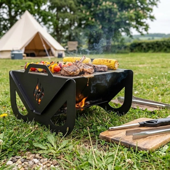 Infinity Flat Pack BBQ Portable Metal Camping Grill