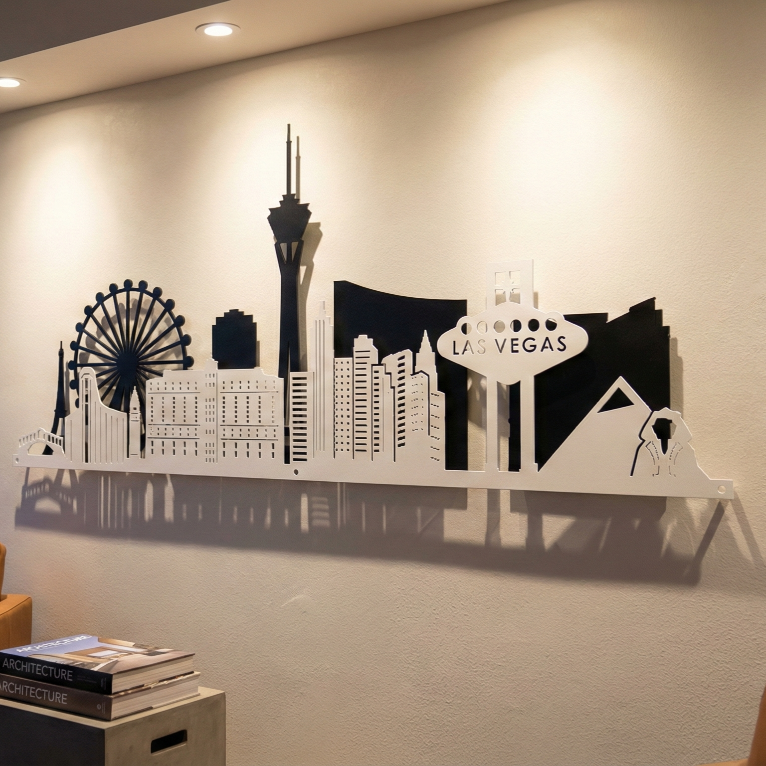 Metal Wall Art Las Vegas City Skyline Home Decor