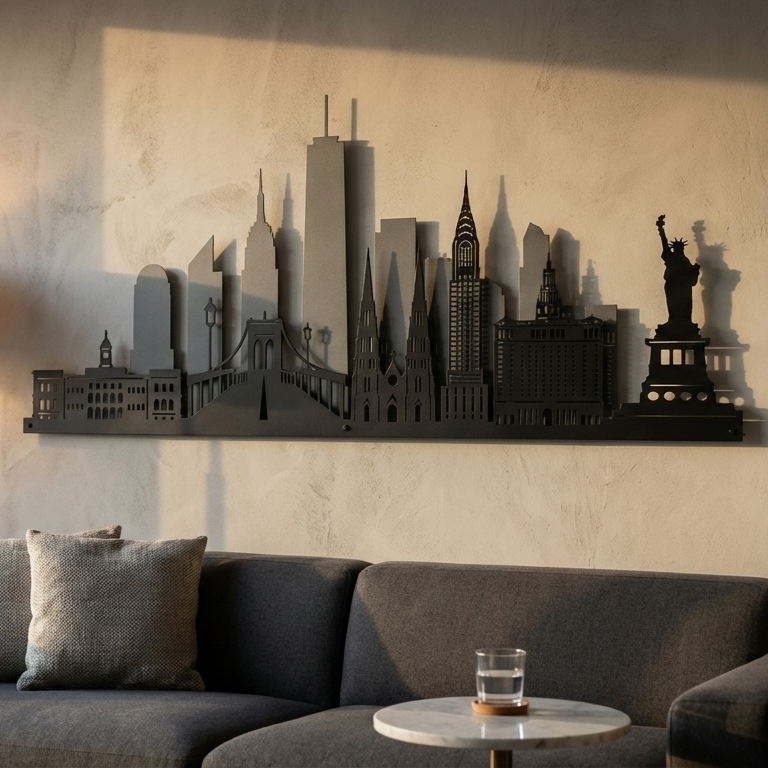 Metal Wall Art New York City Skyline Home Decor