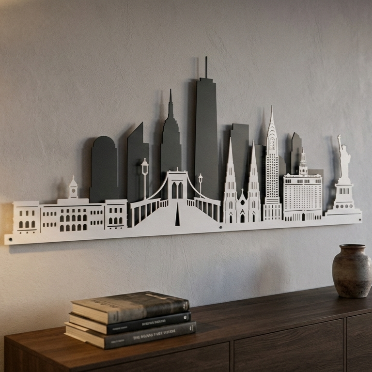 Metal Wall Art New York City Skyline Home Decor