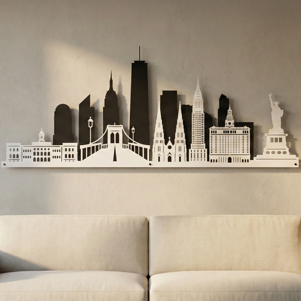 Metal Wall Art New York City Skyline Home Decor