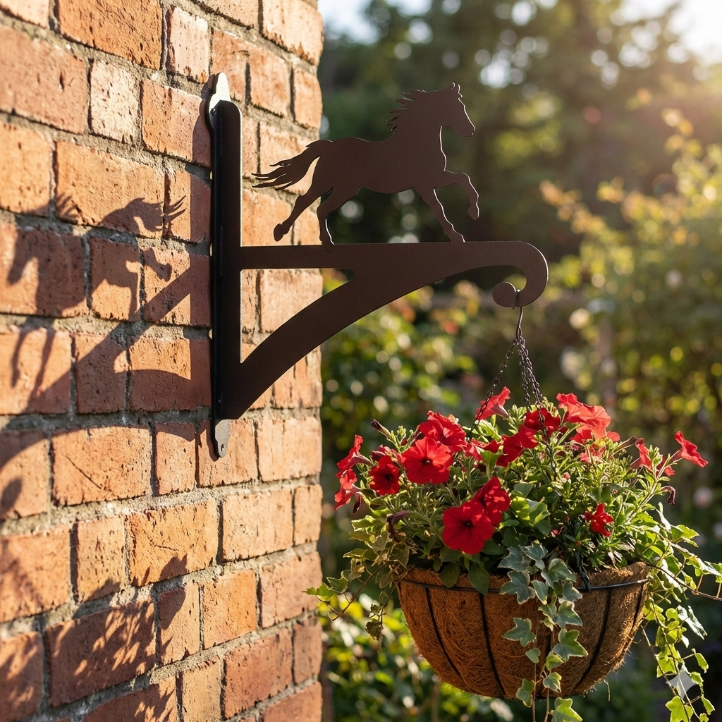 Hanging Basket Bracket Running Horse