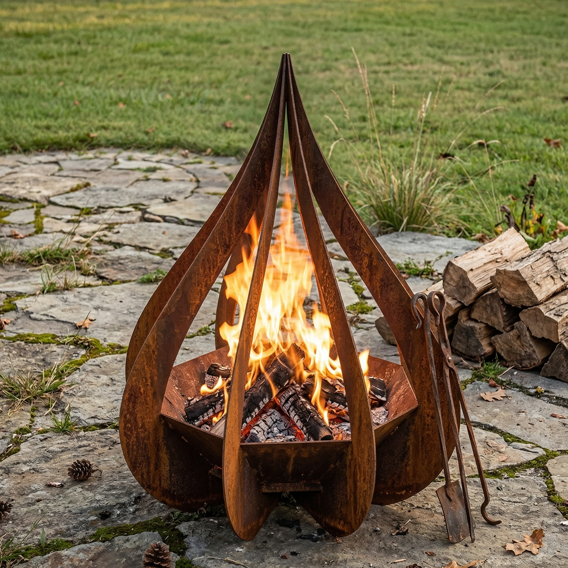 Teardrop Sculptural Fire Pit