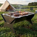 Trestle Flat Pack BBQ | Portable Metal Camping Grill