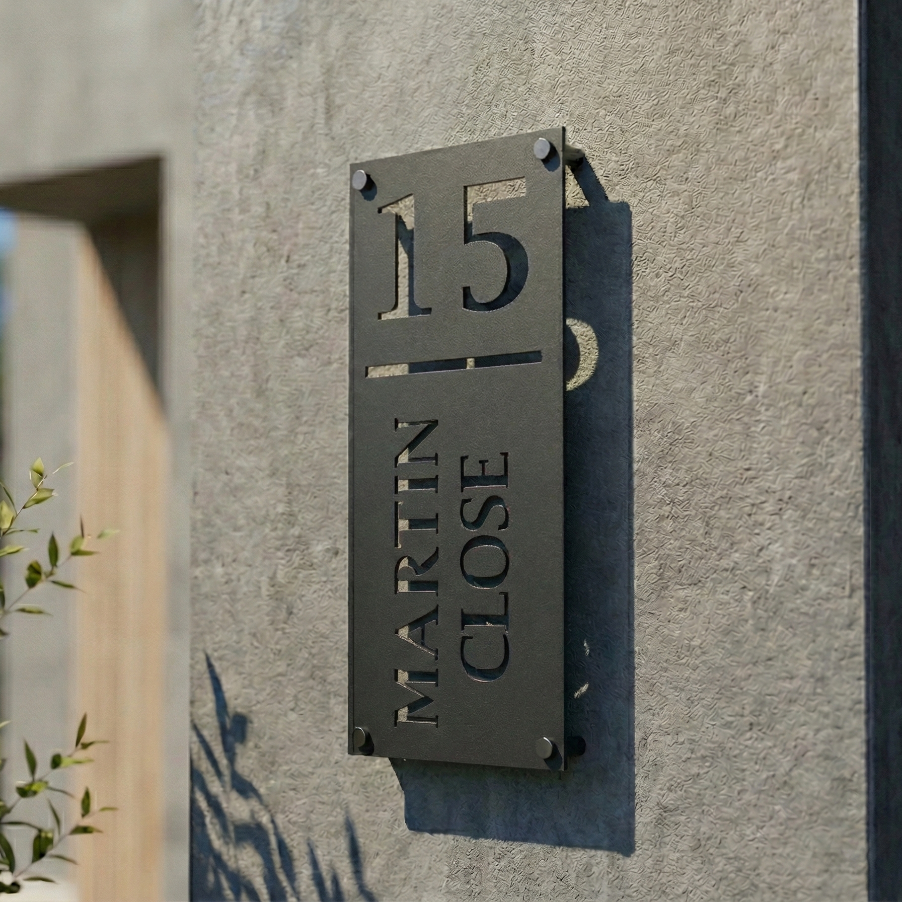 Metal House Number Vertical