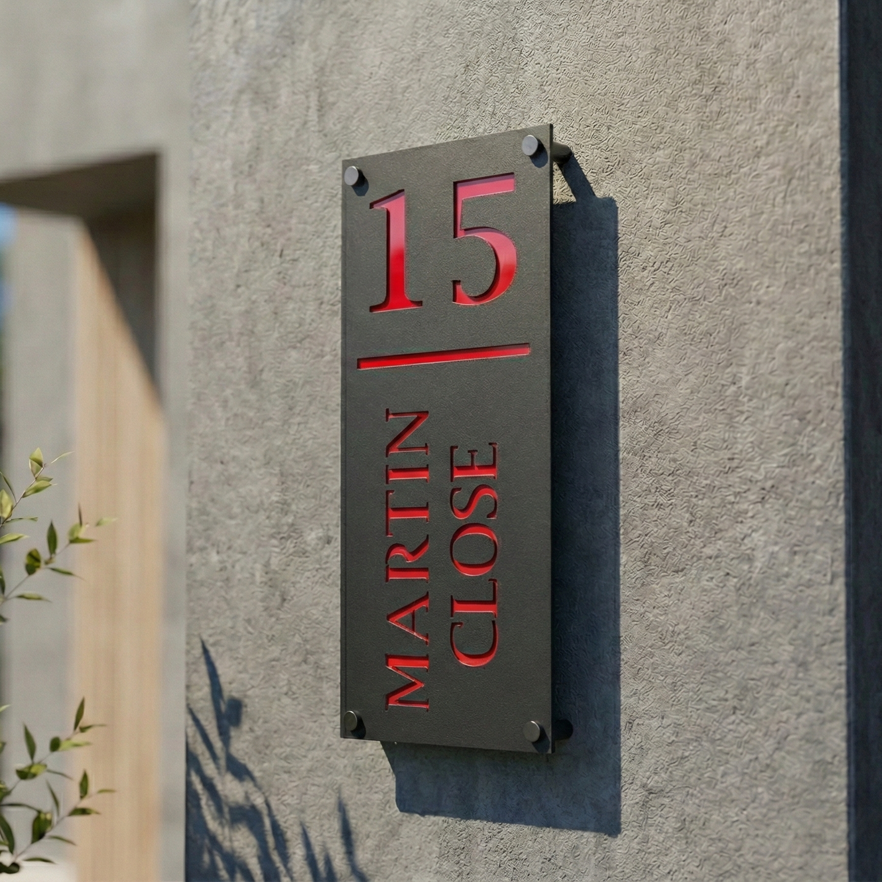 Metal House Number Vertical