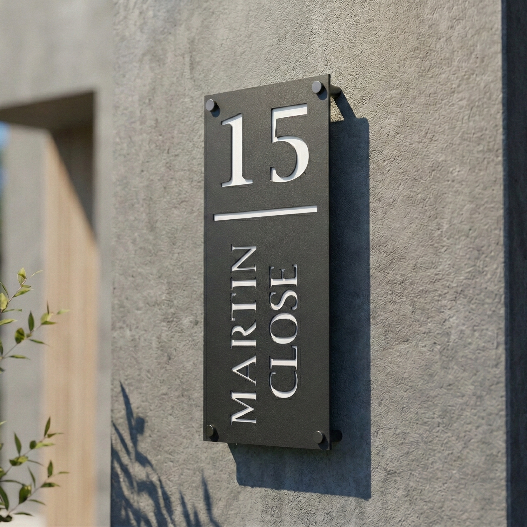 Metal House Number Vertical