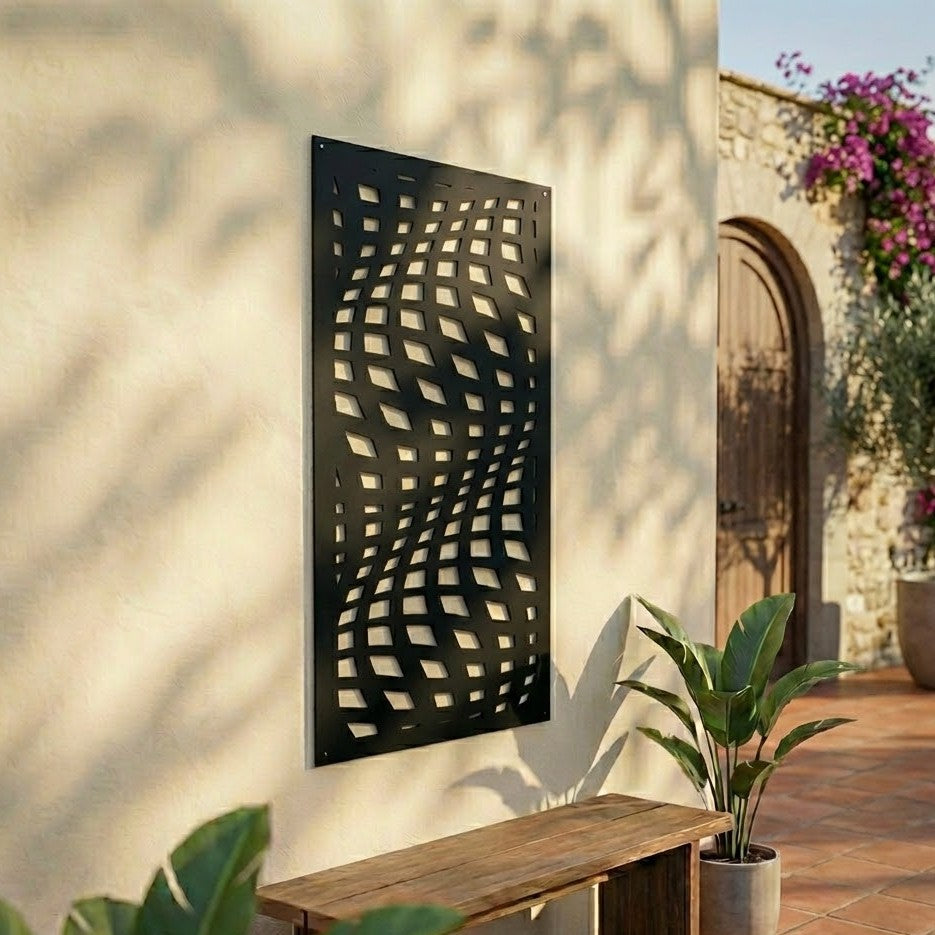Metal Wall Art Wave Screen