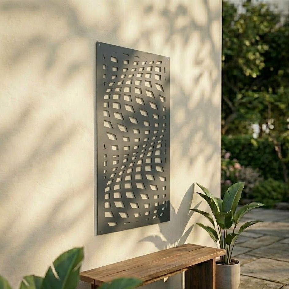 Metal Wall Art Wave Screen