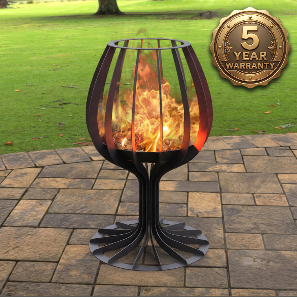 3mm Steel Wine Glass Outdoor Fire Pit
