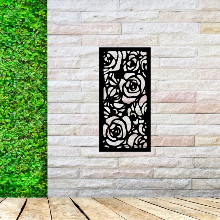 Metal Wall Art Rose Screen image 4