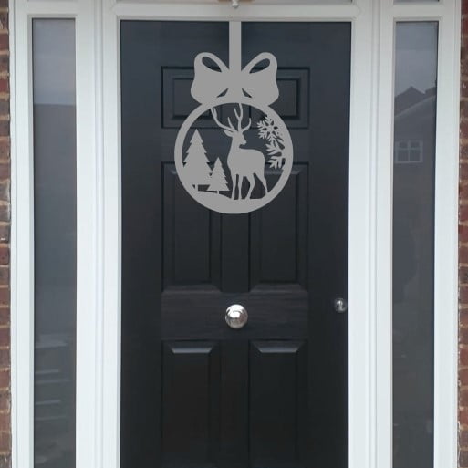Christmas Wreath Christmas Stag front Door Hanger image 3