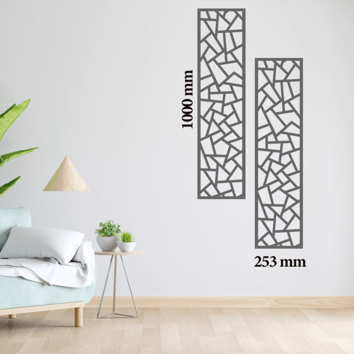 Metal Wall Art Geometric Triangle Home Decor image 1