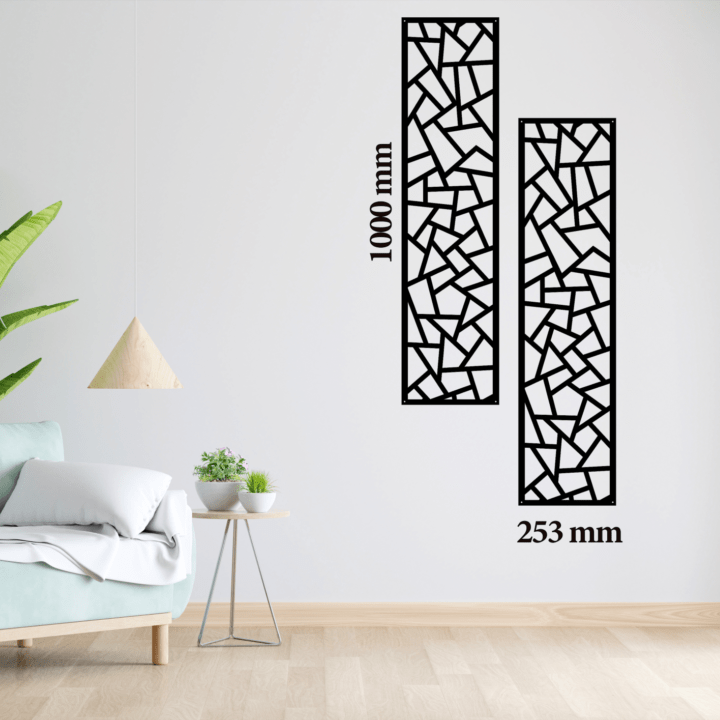 Metal Wall Art Geometric Triangle Home Decor image