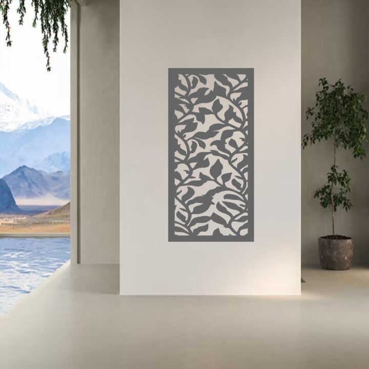 Metal Wall Art Silver Hood Screen image 2