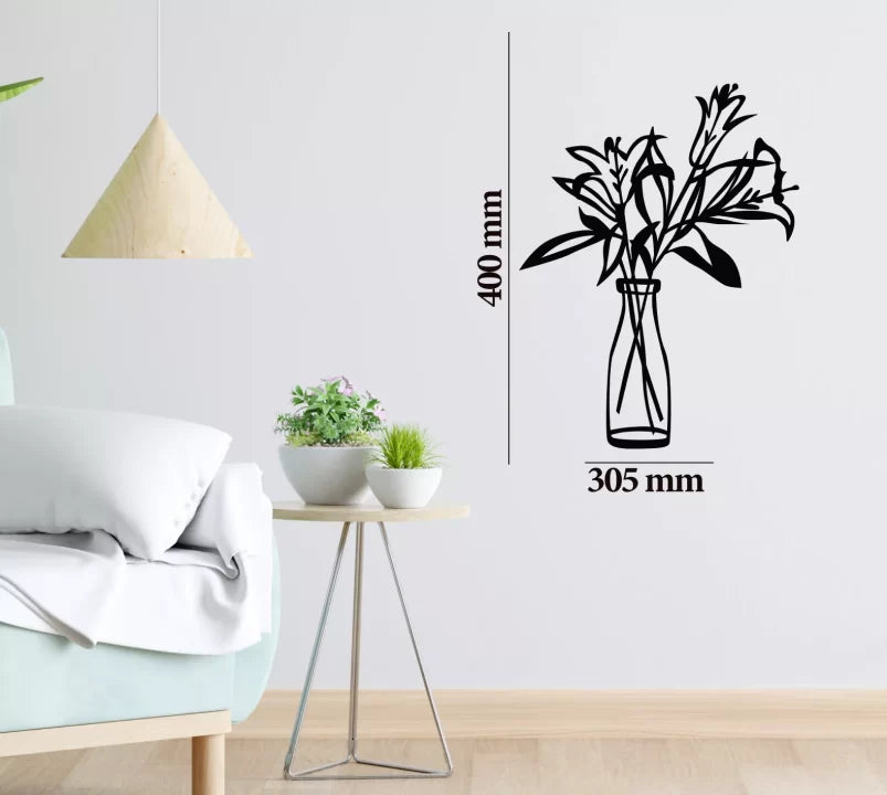 Metal Wall Art Flower Pot Set Home Decor image 4