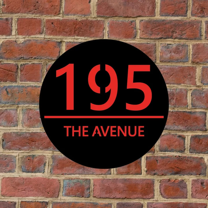 Metal Circular House Number Sign image