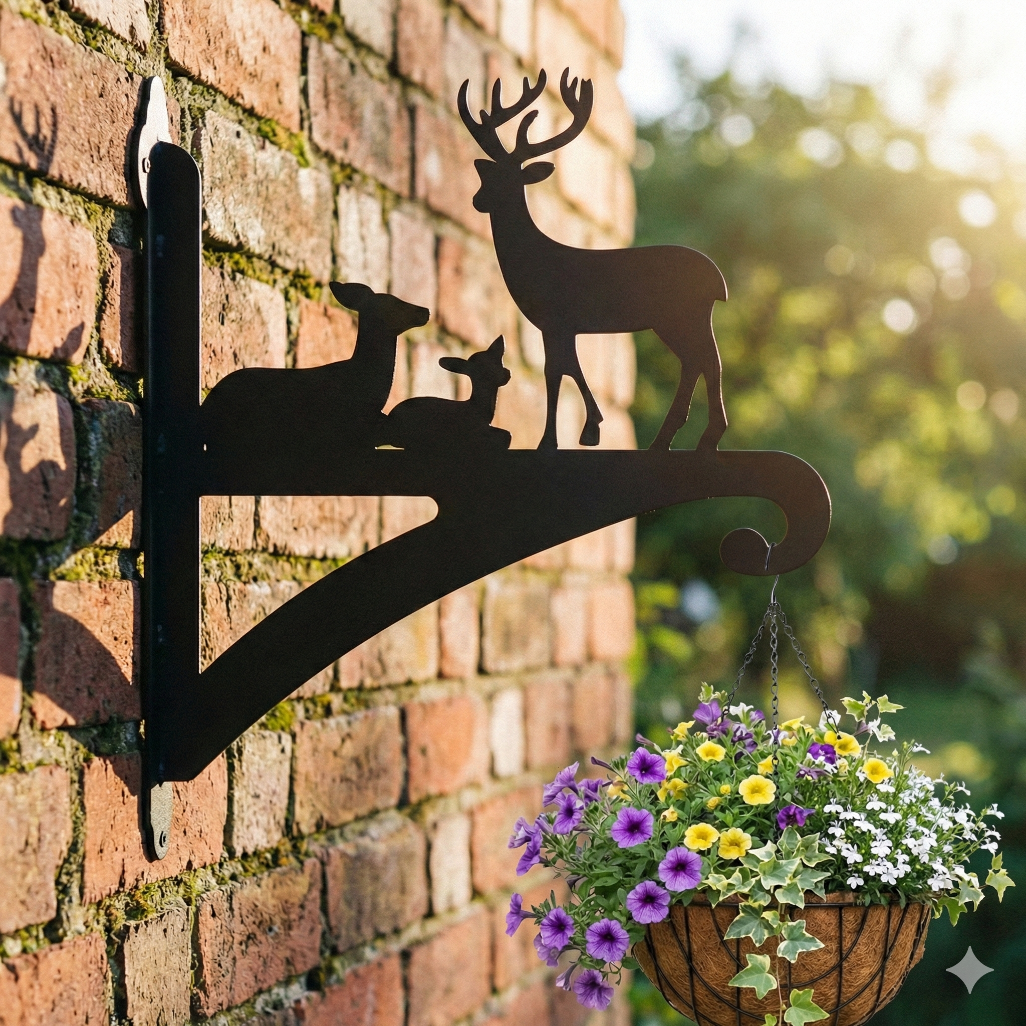 Hanging Basket Bracket Deer Family