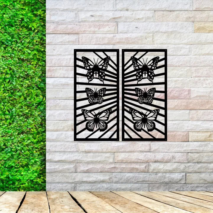 Metal Wall Art Butterfly Screen image 3