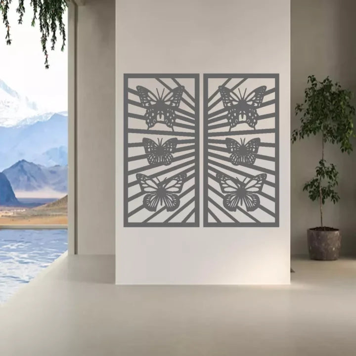 Metal Wall Art Butterfly Screen image 4