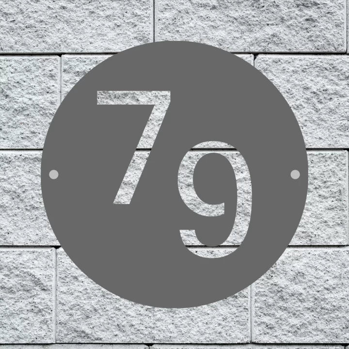 Metal Circular Offset House Number image 7