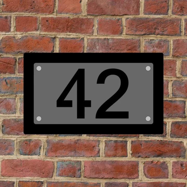 Metal offset House Number Sign image 0