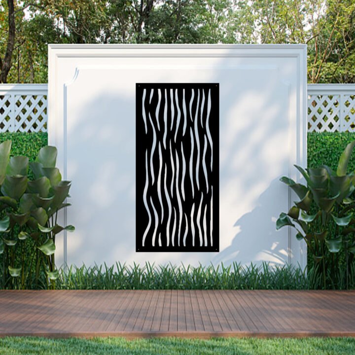 Metal Wall Art Hen Grass Screen image 0