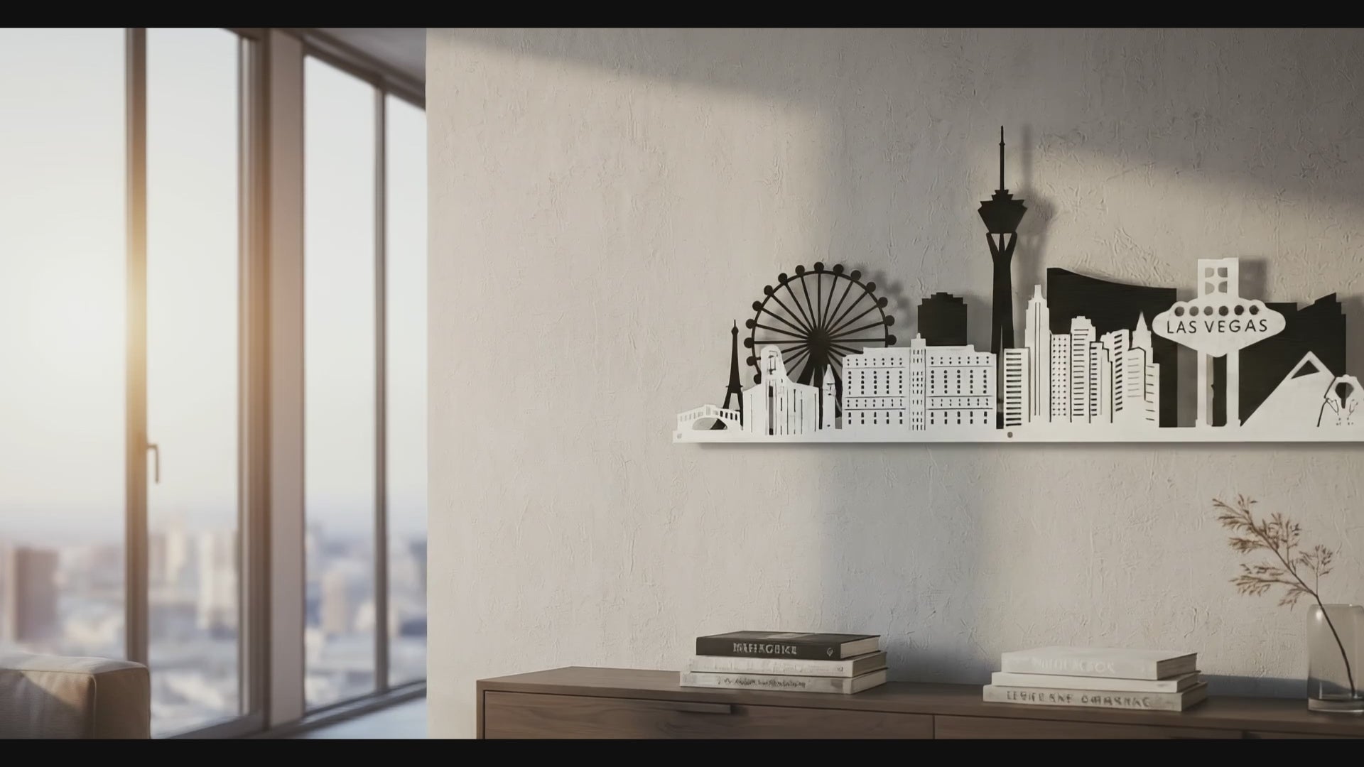 Metal Wall Art Las Vegas City Skyline Home Decor