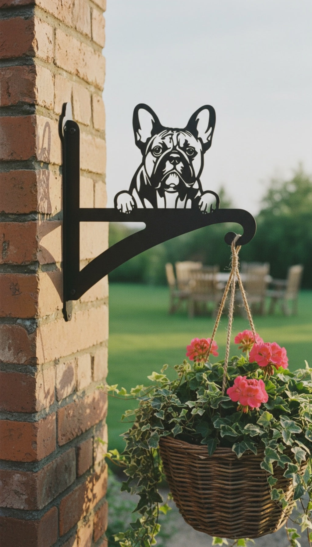 Hanging Basket Bracket French Bulldog