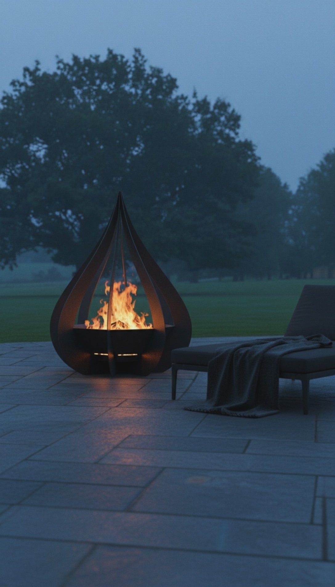 Teardrop Sculptural Fire Pit