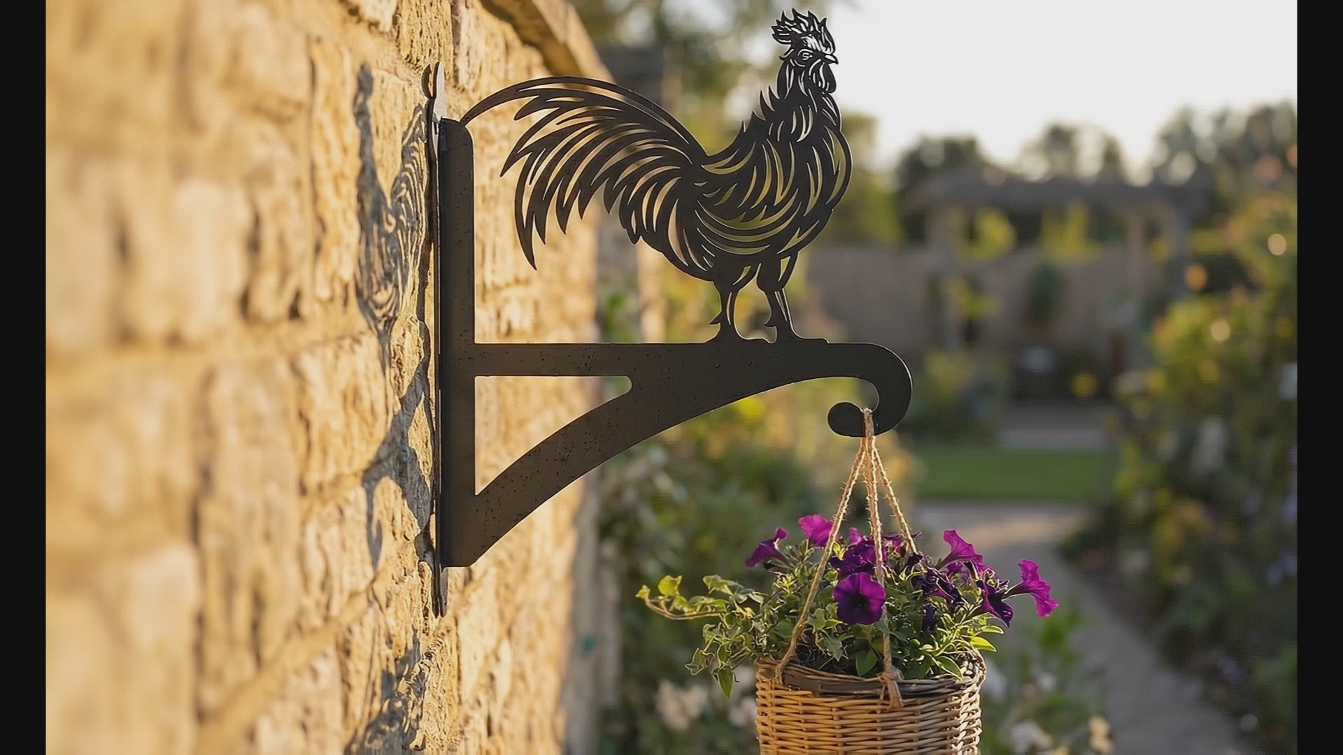 Hanging Basket Bracket Cockerel