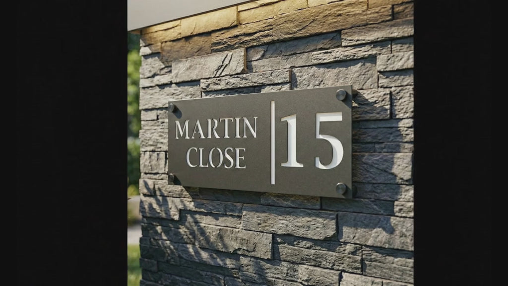Metal House Number Horizontal