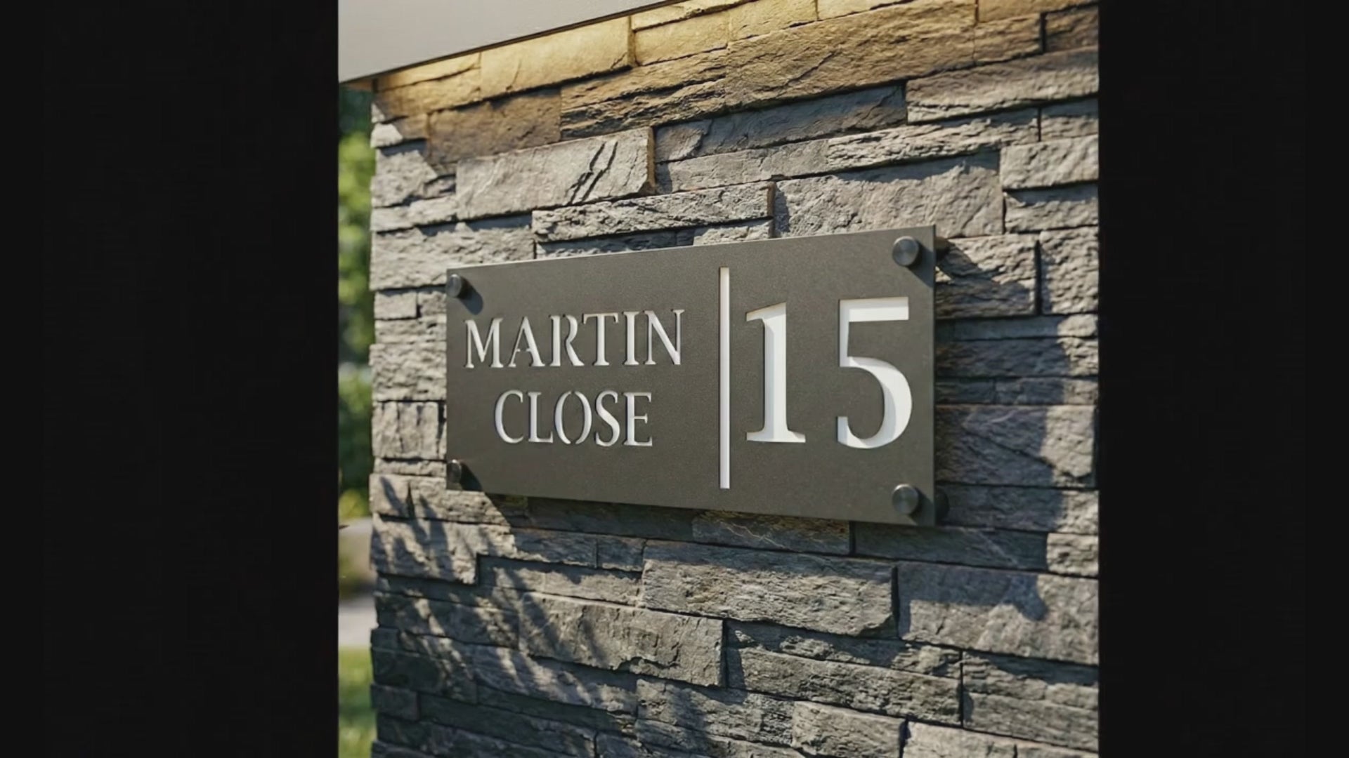 Metal House Number Horizontal