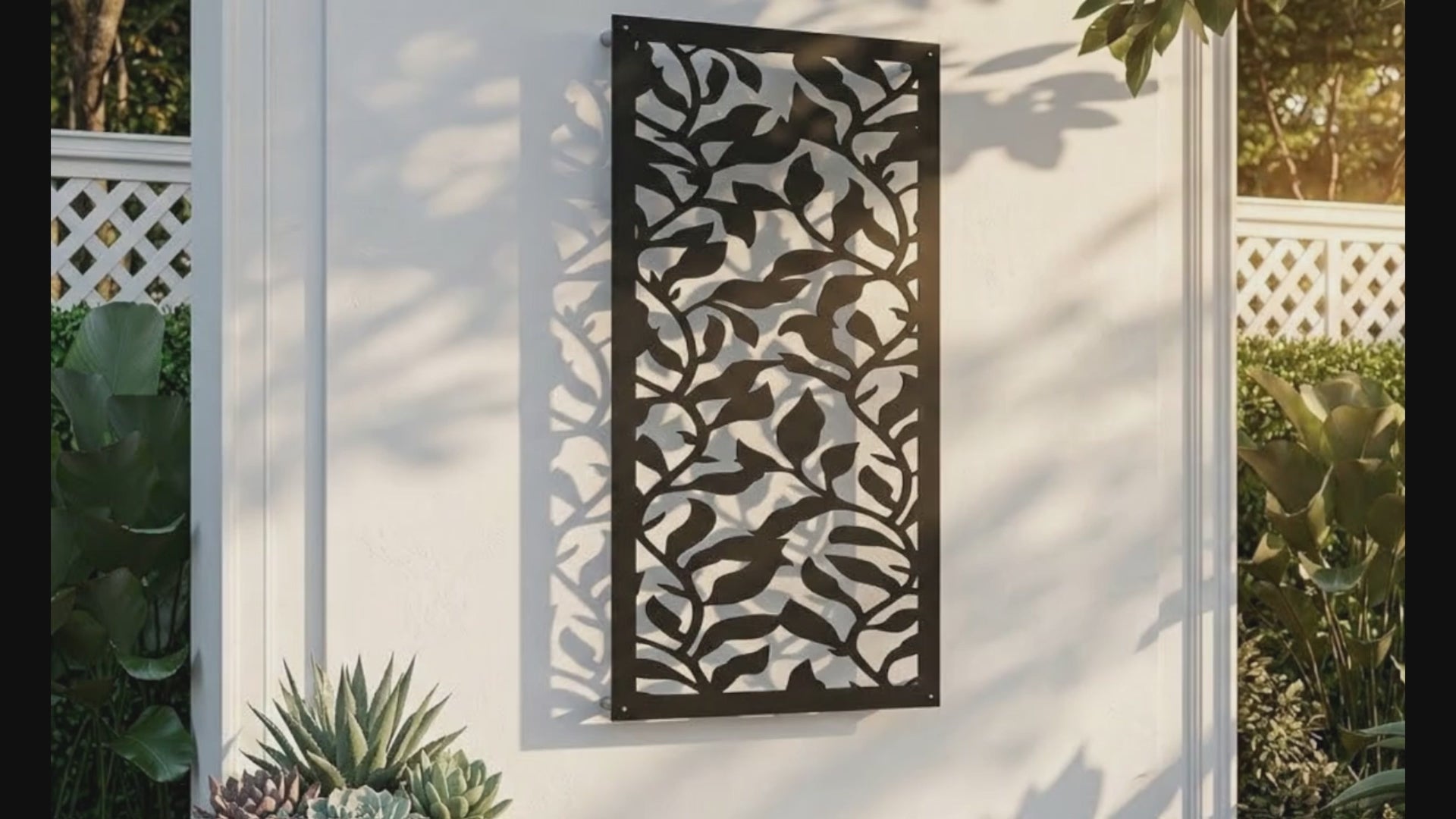 Metal Wall Art Silver Hood Screen