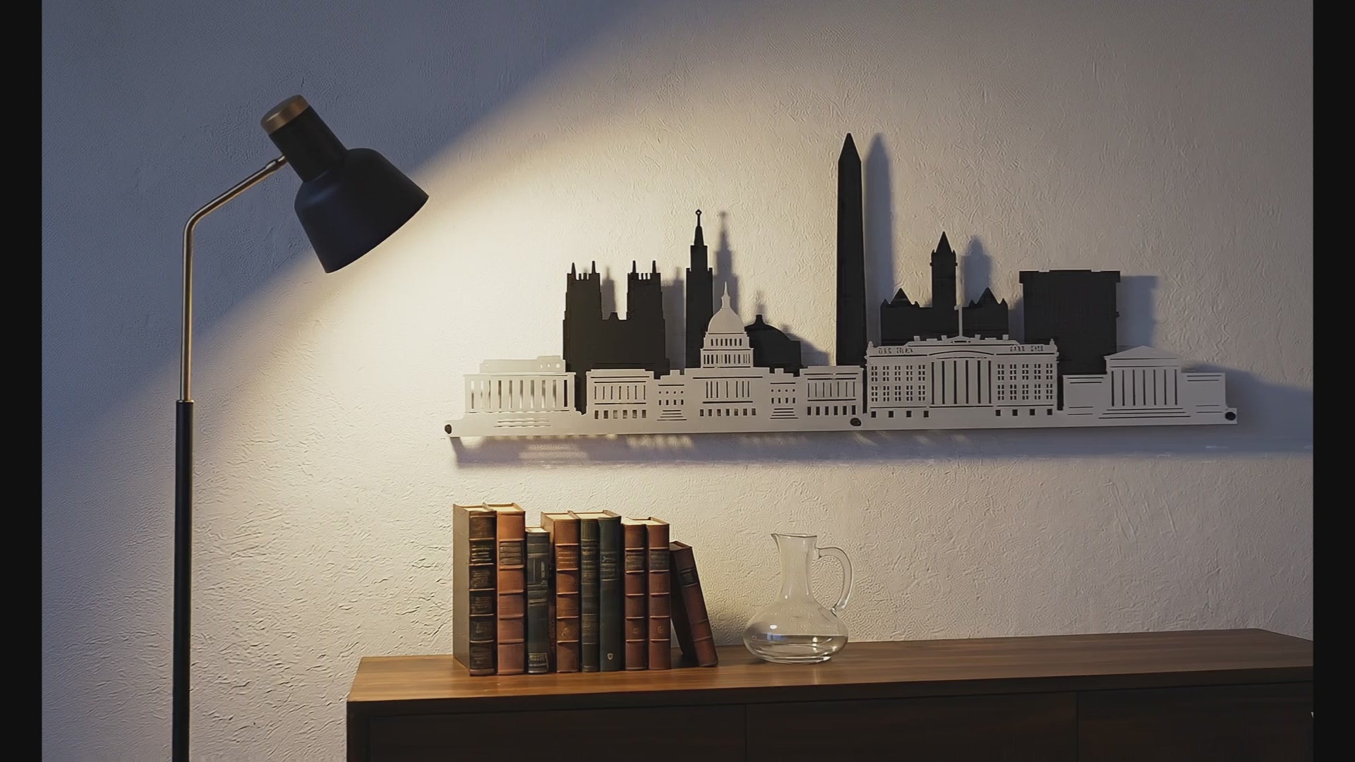 Metal Wall Art Washington City Skyline Home Decor