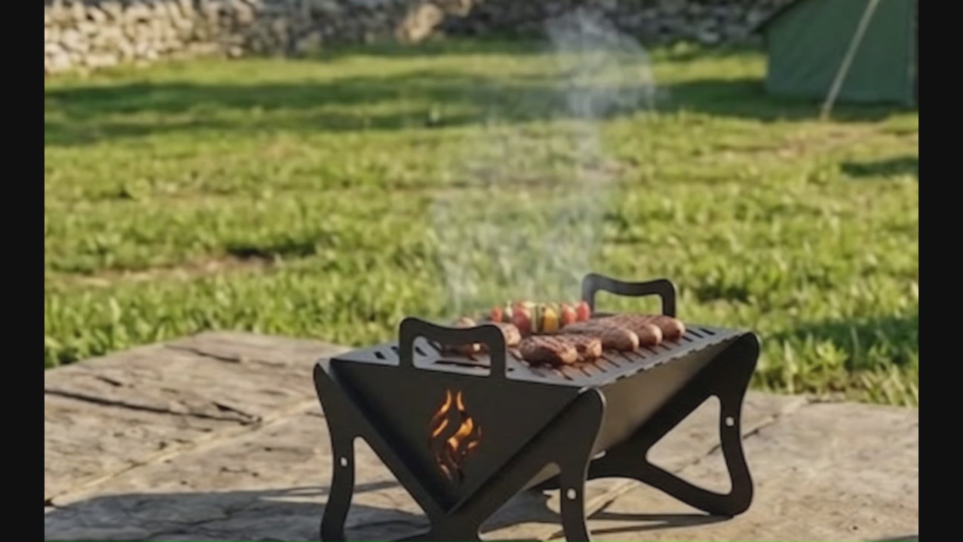 Flare Flat Pack BBQ | Portable Metal Camping Grill
