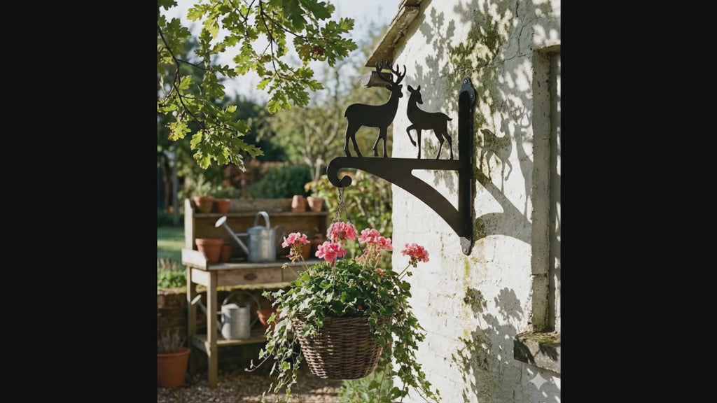Hanging Basket Bracket Deer Couple