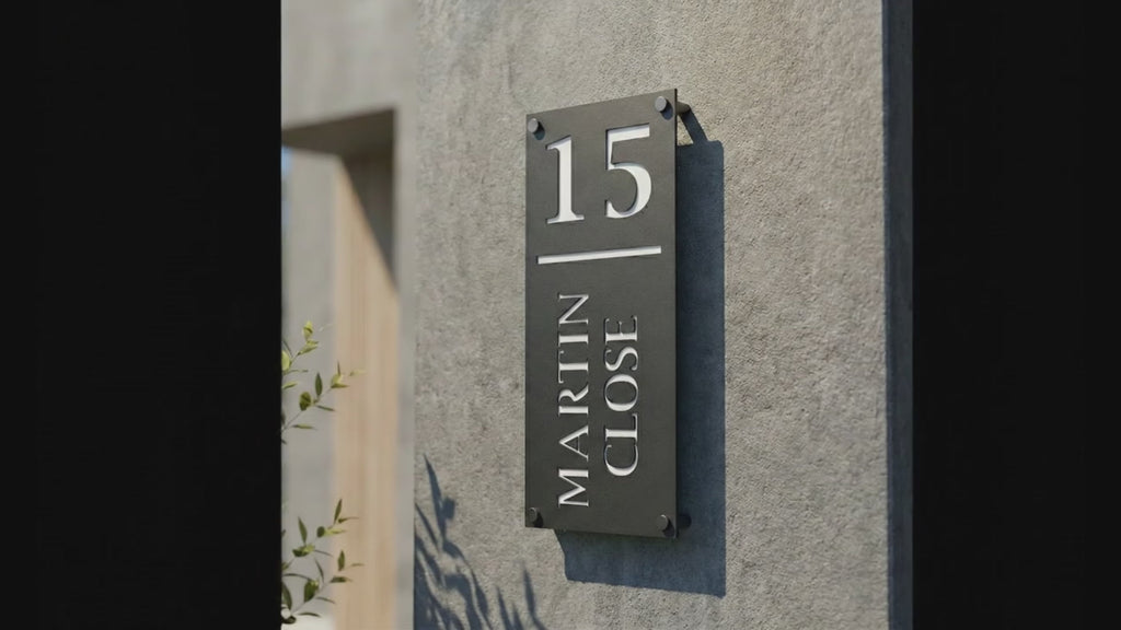Metal House Number Vertical