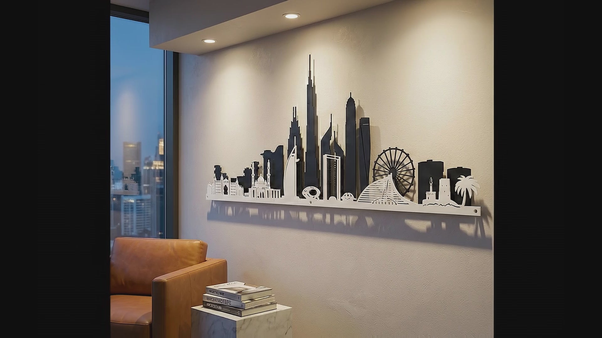 Metal Wall Art Dubai City Skyline Home Decor