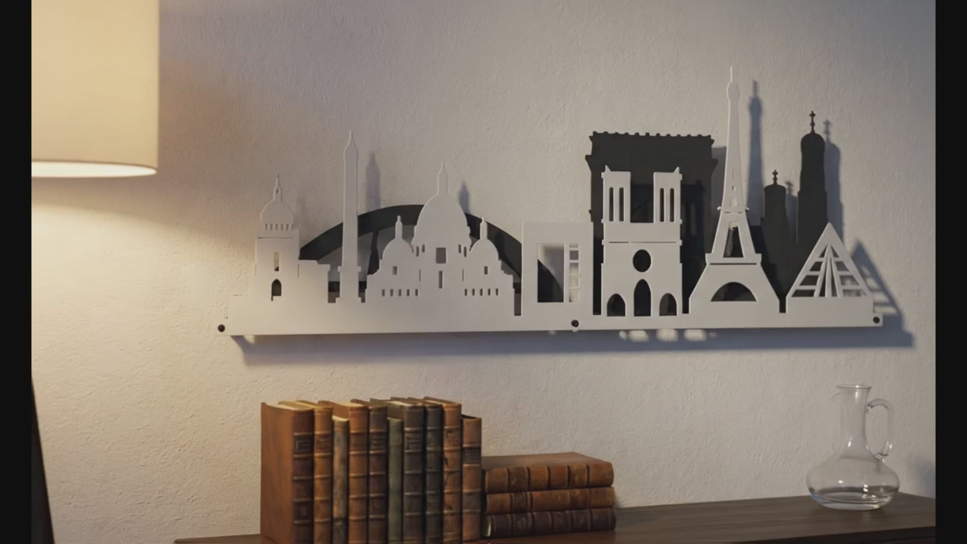 Metal Wall Art Paris City Skyline Home Decor